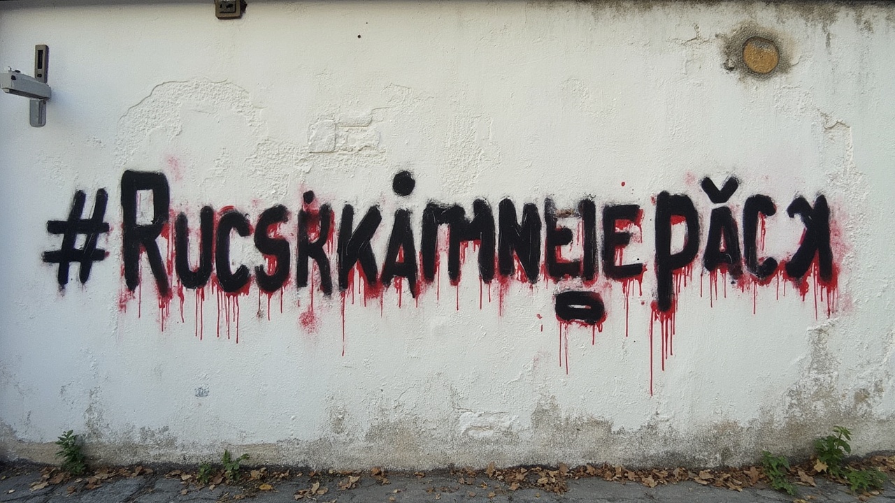 AI generated image by FLUX-Realism-Lora: 

A photo of a wall with graffiti written in big messy Cyrillic letters, as if drawn by a regular person, not an artist. The graffiti should look unprofessional and rough, like random street writing. The photo is taken from the front, clearly showing the graffiti. The word should be written as #русскимнерады 




16.3s
A photo of a wall with graffiti written in big messy Cyrillic letters, as if drawn by a regular person, not an artist. The graffiti should look unprofessional and rough, like random street writing. The photo is taken from the FRONT, clearly showing the graffiti. The word should be written as #русскимнерады 




18s
A photo of a wall with graffiti written in big messy Cyrillic letters, as if drawn by a regular person, not an artist. The graffiti should look unprofessional and rough, like random street writing. The photo is taken from the frontside, clearly showing the graffiti. The word should be written as #русскимнерады 




15.9s
A photo of a front wall with graffiti written in big messy Cyrillic letters, as if drawn by a regular person, not an artist. The graffiti should look unprofessional and rough, like random street writing. The photo is taken from the frontside, clearly showing the graffiti. The word should be written as #русскимнерады All letters have to correct, as I wrote.
