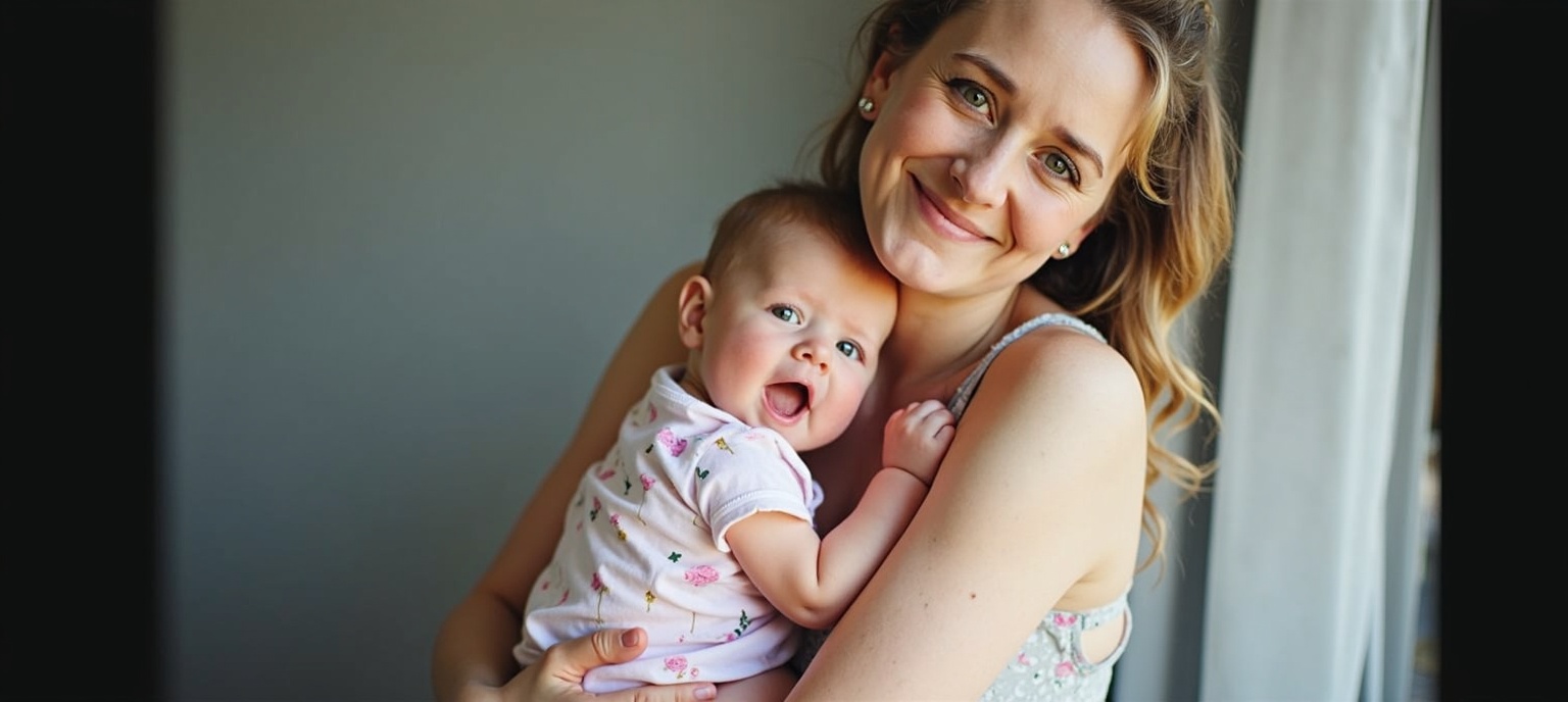 AI generated image by FLUX.1-image-to-image: mother and her baby